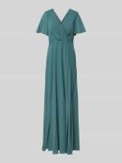 Christian Berg Cocktail Damen Abendkleid mit Spitzenbesatz in Schilf M...