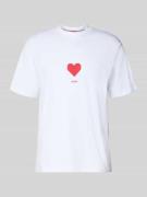 HUGO Regular Fit T-Shirt aus reiner Baumwolle Modell 'DALENTIN' in Wei...