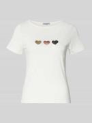 More & More T-Shirt mit Motiv-Print in Offwhite, Größe 34