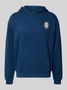 REVIEW Hoodie mit Label-Print in Dunkelblau, Größe S