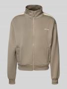 Guess Activewear Sweatjacke mit Label-Print Modell 'YARROW' in Hellbra...