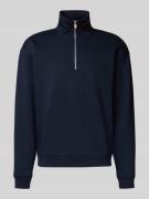 MCNEAL Regular Fit Troyer mit Reißverschluss in Dunkelblau, Größe XL