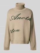 ANOTHER COTTON LAB Oversized Rollkragenpullover mit Rollkragen in Beig...