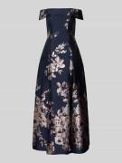 Adrianna Papell Abendkleid im Off-Shoulder-Look in Marine, Größe 38