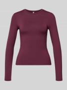 Pieces Slim Fit Langarmshirt mit Rundhalsausschnitt Modell 'LULA' in B...