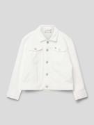 Tommy Hilfiger Teens Jeansjacke mit Umlegekragen in Weiss, Größe 140