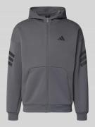 adidas Sportswear Sweatjacke mit Kapuze in Anthrazit, Größe L