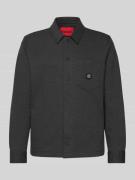 HUGO Oversized Hemdjacke aus Baumwoll-Mix Modell 'ENASO' in Anthrazit,...