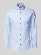 ETERNA Slim Fit Businesshemd mit New-Kent-Kragen in Bleu, Größe 40