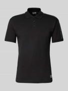 EA7 Emporio Armani Poloshirt mit Label-Patch in Black, Größe S