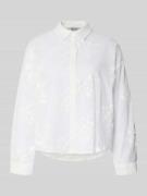More & More Hemdbluse mit Knopfleiste in Offwhite, Größe 34