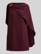 Lauren Ralph Lauren Tailliertes Cocktailkleid mit Umhang in Dunkelrot,...