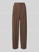 Cambio Wide Fit Stoffhose mit Gesäßtaschen Modell 'Emilie' in Hazel, G...