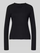 s.Oliver RED LABEL Slim Fit Langarmshirt mit Viskose-Anteil in Black, ...