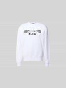 Dsquared2 Cool Fit Sweatshirt aus reiner Baumwolle in Weiss, Größe L