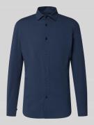 CRUNA Slim Fit Businesshemd mit Knopfleiste in Dunkelblau, Größe 48
