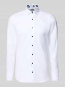 OLYMP Level Five Slim Fit Businesshemd aus Baumwoll-Mix mit Kentkragen...