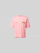 Dsquared2 Loose Fit T-Shirt mit Logo-Stitching in Rosa, Größe L