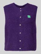 American Vintage Weste in Strick-Optik in Violett Melange, Größe L