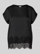 Vila T-Shirt mit Rundhalsausschnitt Modell 'ELLETTE' in Black, Größe 3...