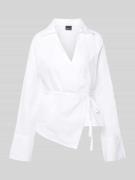 Gina Tricot Regular Fit Hemdbluse mit Umlegekragen in Weiss, Größe L