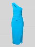 Lipsy Slim Fit Kleid mit Gehschlitz in Dunkelblau, Größe 32