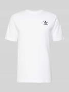adidas Originals T-Shirt mit Label-Stitching in Weiss, Größe L