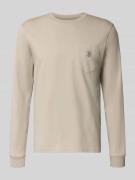 Carhartt Work In Progress Longsleeve mit Brusttasche und Label-Detail ...