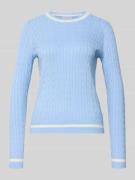 Christian Berg Woman Strickpullover mit gerippten Abschlüssen in Bleu,...