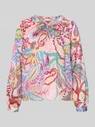 Milano Italy Blusenshirt mit Rundhalsausschnitt in Rose, Größe 36