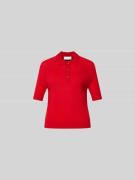 Victoria Beckham Poloshirt aus reiner Wolle in Rot, Größe L