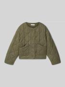 Mango Regular Fit Steppjacke aus reinem Lyocell Modell 'Paris' in Khak...