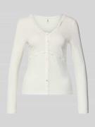 Only Slim Fit Langarmshirt aus Viskose-Mix Modell 'SINI' in Offwhite, ...