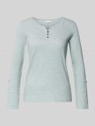 Tom Tailor Regular Fit Langarmshirt aus Baumwoll-Mix in Dunkelgruen, G...