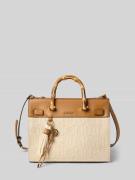 Liu Jo White Handtasche aus Baumwoll-Leinen-Mix in Beige, Größe 1