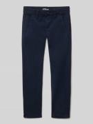 s.Oliver RED LABEL Slim Fit Chino aus Baumwoll-Mix Modell 'BRAD' in Ma...