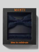 Monti Fliege und Einstecktuch im Set aus Seide in Marine, Größe 1