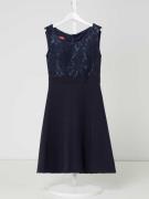 G.O.L. Kleid mit Spitze in Marine, Größe 158