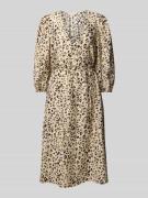 MSCH Copenhagen Knielanges Kleid mit V-Ausschnitt Modell 'Alyona Vlora...