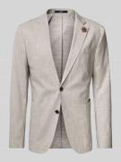 JOOP! Collection Taillierter Sakko aus Baumwoll-Woll-Mix mit Leinen-An...