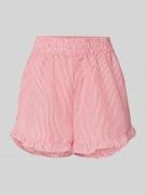 A-view Relaxed Fit Shorts mit Strukturmuster Modell 'Sonja' in Rot, Gr...
