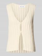 Samsøe Samsøe Strickweste mit Strukturmuster Modell 'SALOU' in Offwhit...