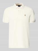 MCNEAL Slim Fit Poloshirt mit Logo-Stitching in Ecru, Größe L