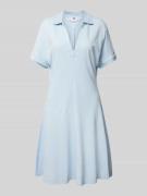Tommy Hilfiger Tailliertes Polo-Minikleid aus Lyocell-Mix in Hellblau,...