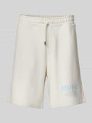 Hugo Blue Sweatshorts mit Label-Print Modell 'Nomario' in Offwhite, Gr...