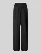 Karo Kauer Straight Leg Hose mit Label-Print in Black, Größe M