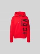 Dsquared2 Oversized Hoodie mit Label-Print in Rot, Größe XXL