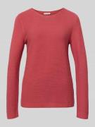 Tom Tailor Regular Fit Strickpullover aus reiner Baumwolle in Pink, Gr...