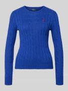 Polo Ralph Lauren Strickpullover mit Zopfmuster Modell 'JULIANNA' in B...