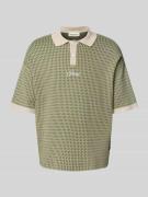PROHIBITED Relaxed Fit Strick-Poloshirt mit Label-Stitching in Gruen, ...
